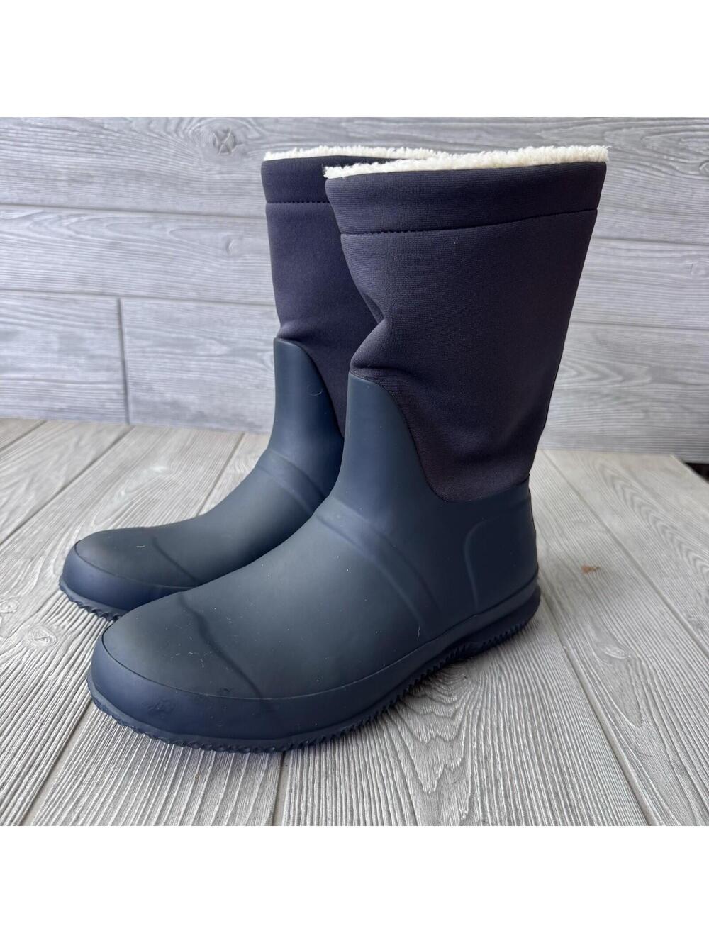 Hunter Original Sherpa Lined Tall Rain Boots Women’s US 9 UK 7 Black Waterproof